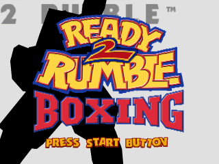 Ready 2 Rumble Boxing title screen for Playstation